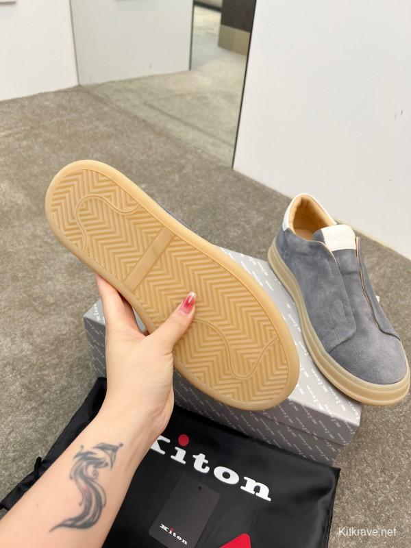 Kiton Men's Four Seasons Classic Casual Slip-On Loafer - AS00320