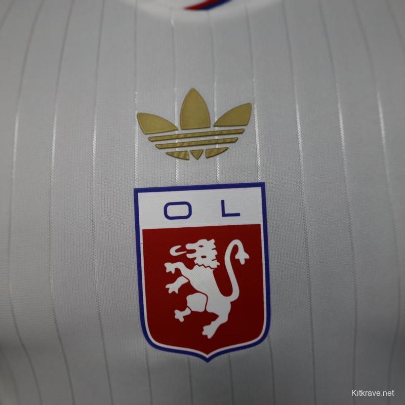 Player Version 25/26 Olympique Lyonnais Lyon White 50Th Anniversary Jersey