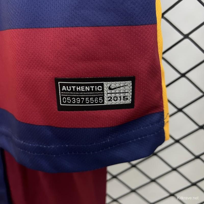 15/16 Kids Barcelona Home Size 16-28 Jersey
