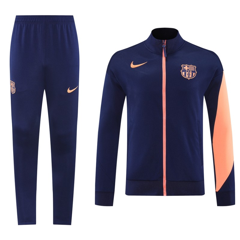 25/26 Barcelona Navy/Orange Full Zipper Jacket +Long Pants