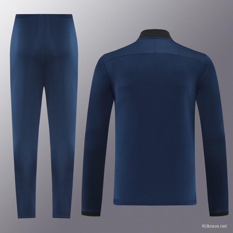 2025 Nike Navy Full Hoodie Zipper Jacket +Long Pants