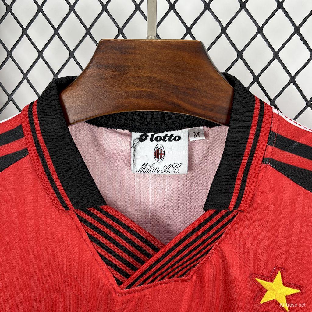Retro 1998/99 AC Milan Away Red Jersey