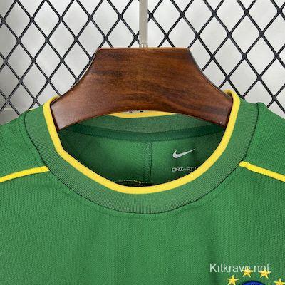 Retro 1998 Brazil Goalkeeper Green Jersey