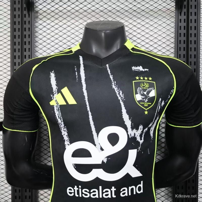 Player Version 25/26 Al Ahly FC Away Black Jersey