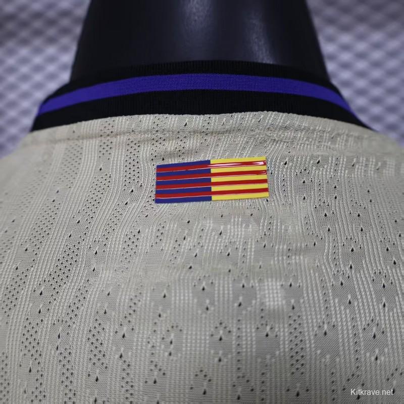 Player Version 25/26 Barcelona  Away Long Sleeve Jersey
