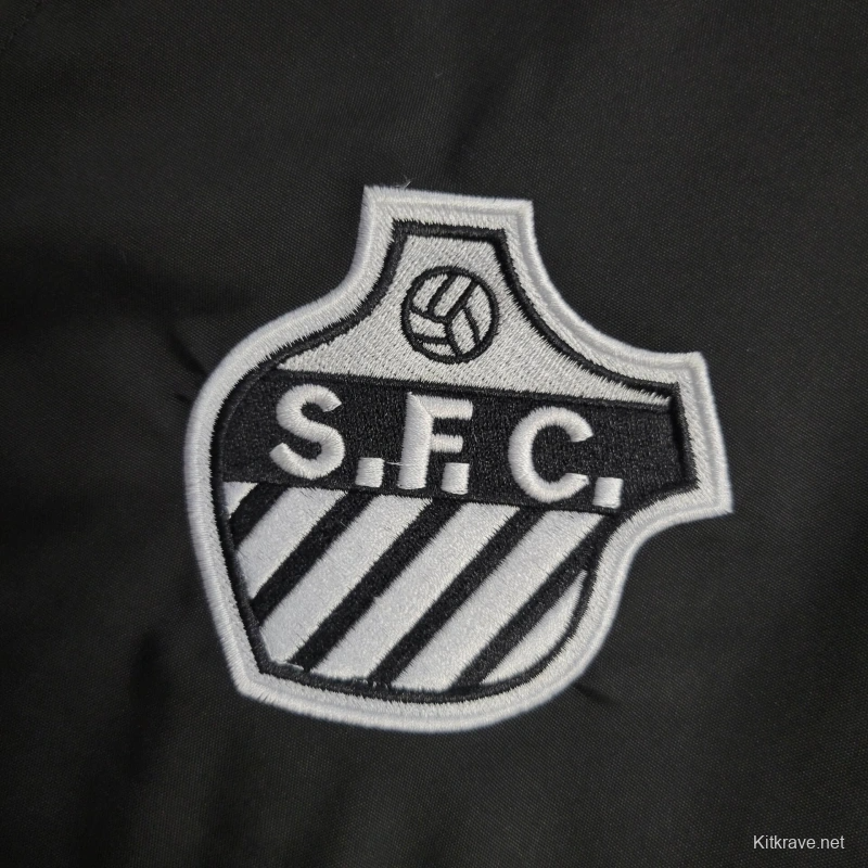 25/26 Santos Jacket Black Windbreaker