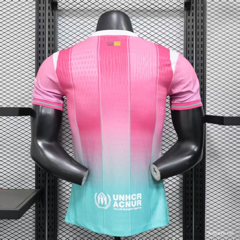 Player Version 25/26 FC Barcelona Pink with Gradient Fade Jersey