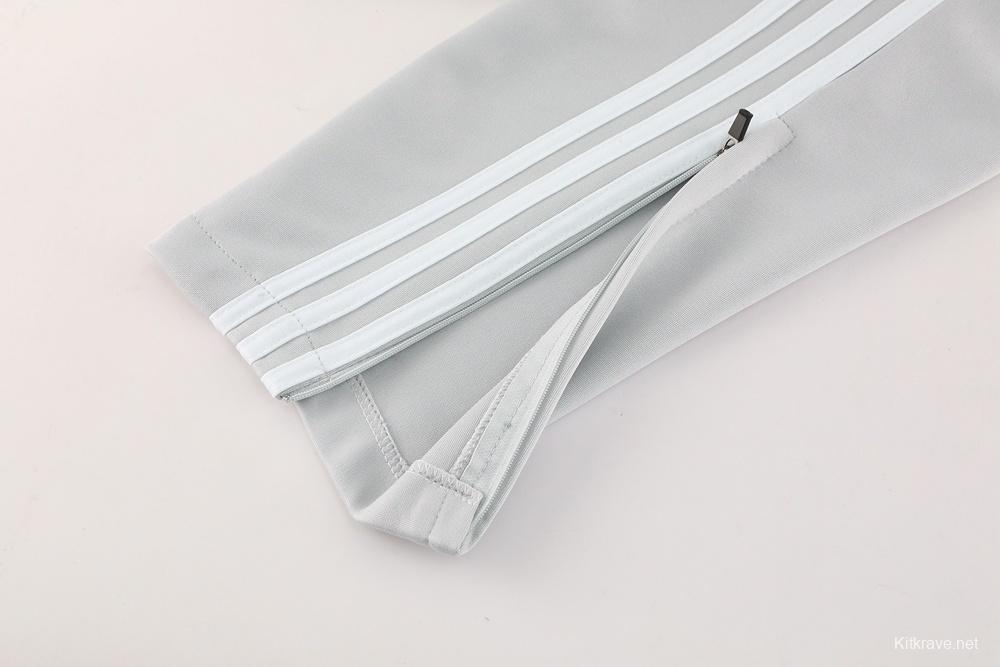 25/26 Real Madrid Grey Full Zipper Jacket + Long Pants