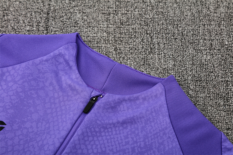 25/26 Barcelona Purple Joint Edition Half Zipper Jacket+Long Pants