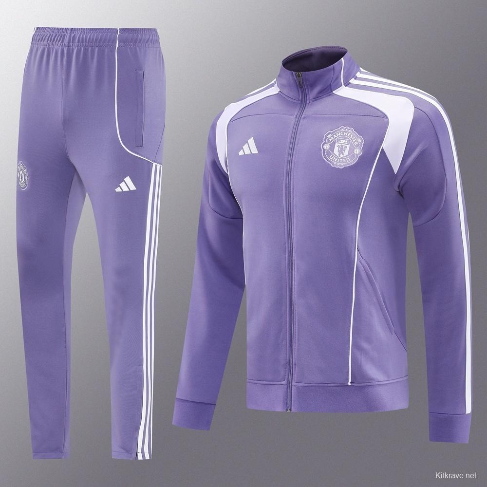 2025 Adidas Purple Full Zipper Jacket + Long Pants