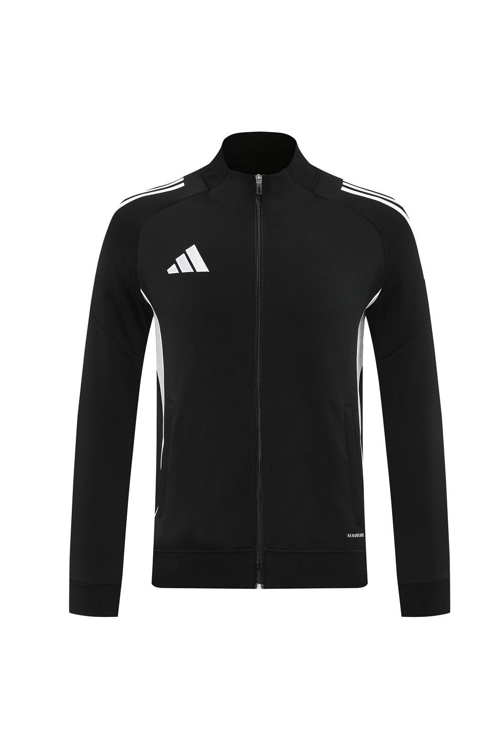 2025 Adidas Black Full Zipper Jacket + Long Pants