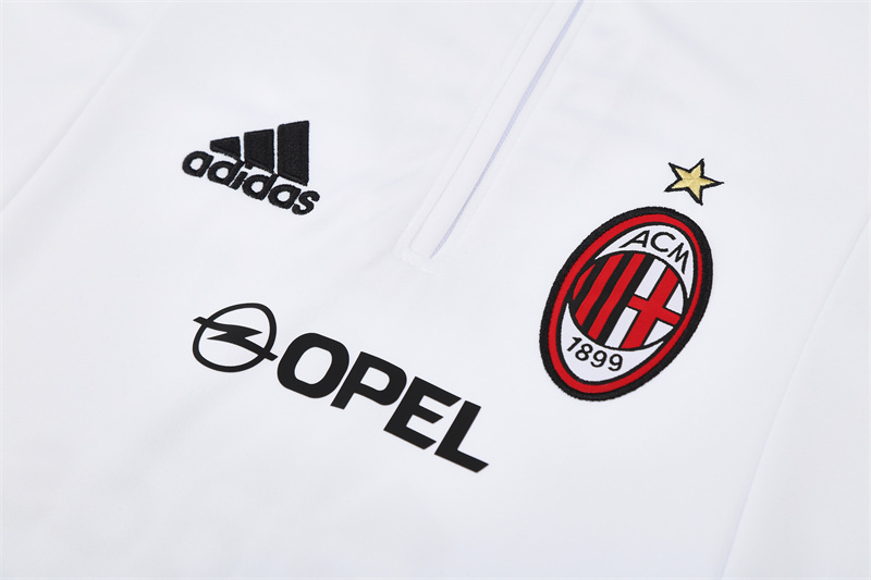 Retro 04/05 AC Milan White Half Zipper Jacket