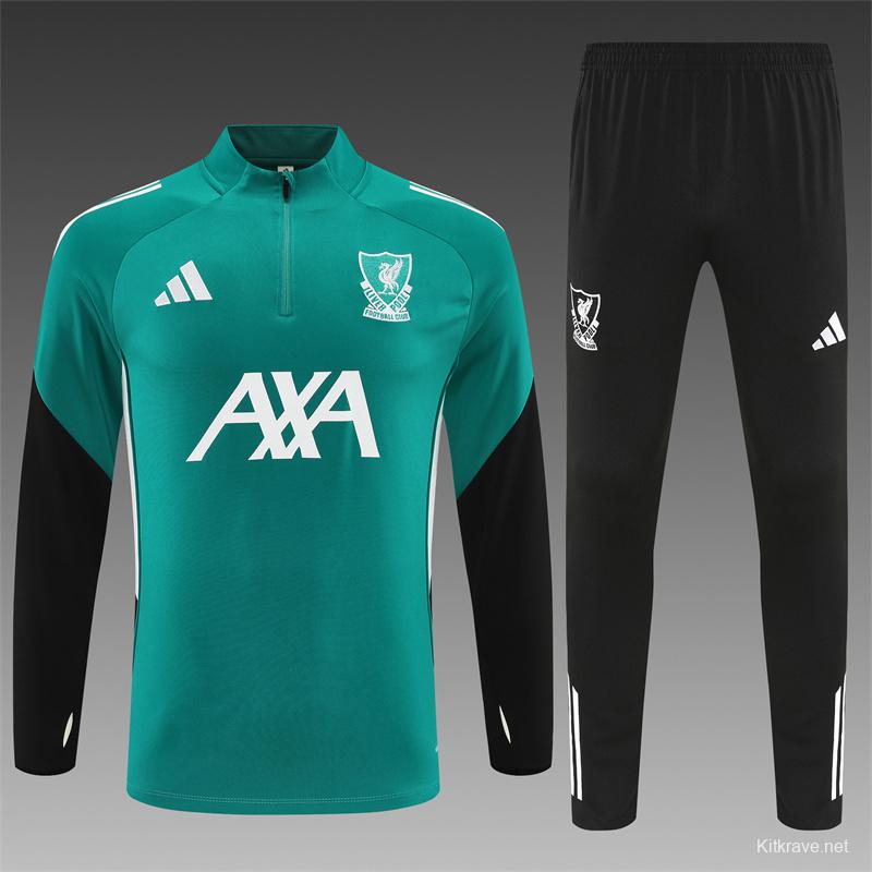25/26 Liverpool Green Half Zipper Jacket+Long Pants