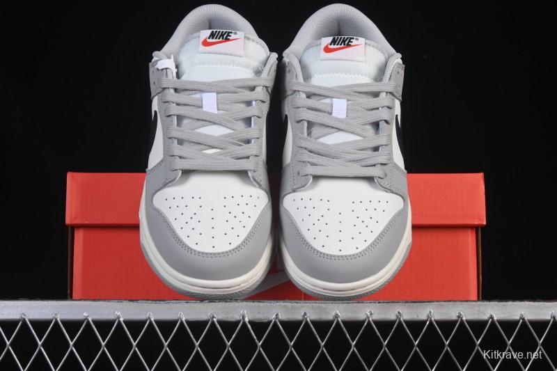 Nike SB Dunk Low White Black Grey Low-Top Casual Skate Shoes - IB3079-101