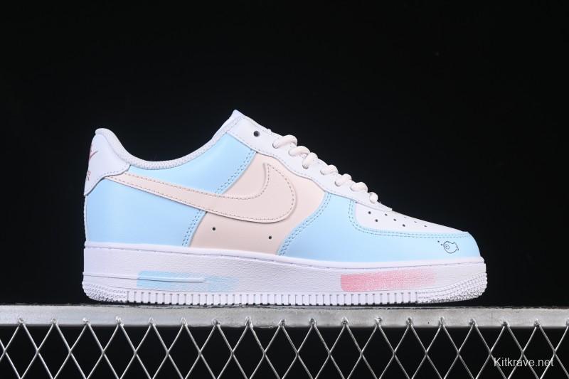 Nike Air Force 1 '07 Low Casual Sneakers with Custom Design - ZH0316-107