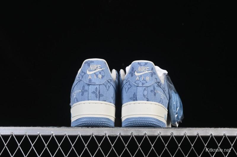 Nike Air Force 1 '07 Low LV Collaboration Light Blue Casual Sneakers - YF9511-823