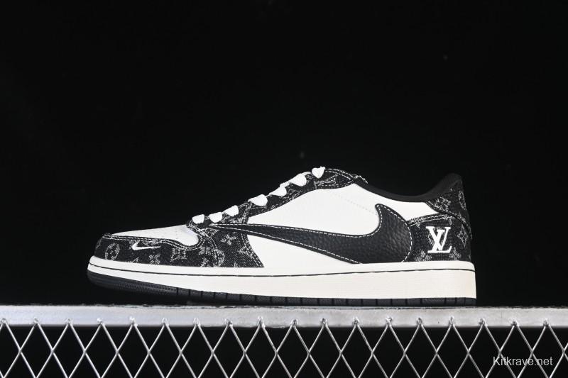 Nike Travis Scott x Fragment Design x Air Jordan 1 Low OG SP AJ1 Low Top Casual Sneakers - SC0601-058