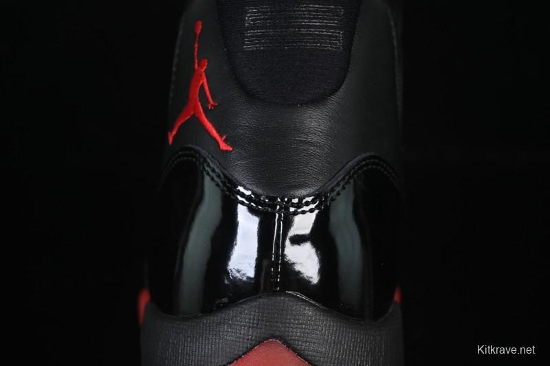 Nike Air Jordan 11 Retro Black Red Basketball Shoes - 378037-326