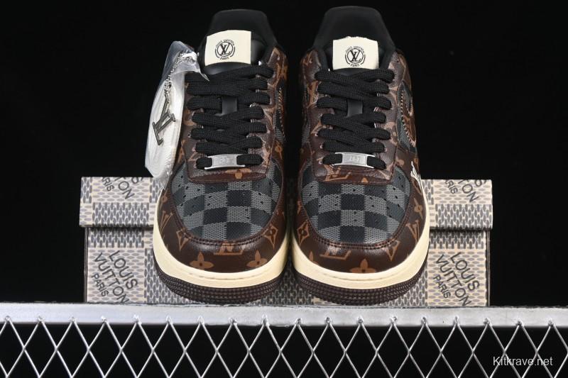 Nike Air Force 1 '07 Low LV Collaboration Coffee Gray Casual Sneakers - SC0601-563