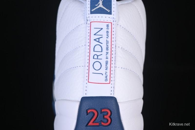 Nike Air Jordan 12 Retro French Blue And White Basketball Shoes - CT8013-114