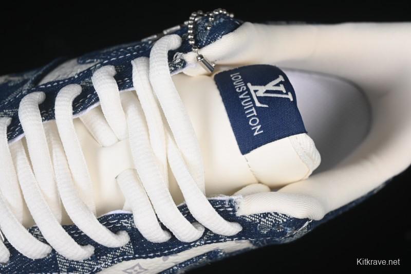 Nike Air Force 1 '07 Low LV Collaboration White Blue Casual Sneakers - YF9511-811