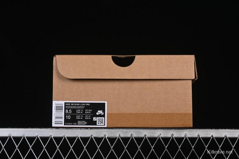 Nike SB Dunk Low Saturn Gold Low-Top Skate Shoes - FJ1674-700