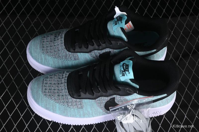 Nike Air Force 1'07 Low Flyknit Black Green Casual Sneakers - CI0051-600