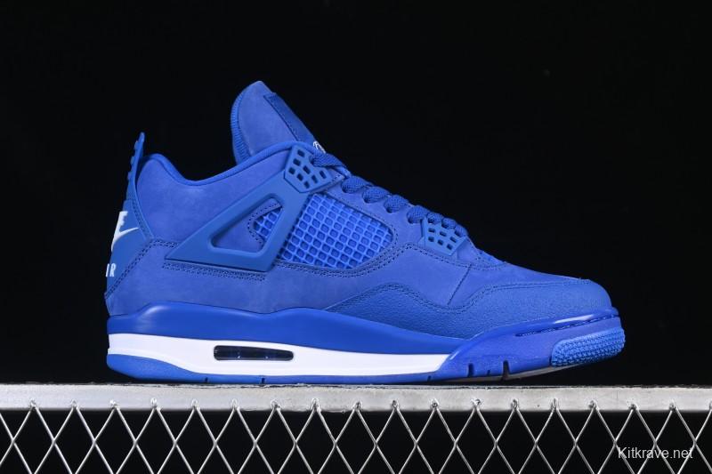 Nike Nigel Sylvester x Air Jordan 4 Retro Blue Collaboration Basketball Shoes - HF4340-400