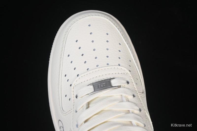 Nike Air Force 1 '07 Low Gucci Collaboration Ghost Face Beige Gray Casual Sneakers - QW5836-024