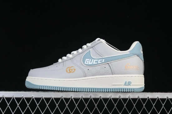 Nike Air Force 1'07 Low Gucci Collaboration Gray Blue Casual Sneakers - YF9511-800