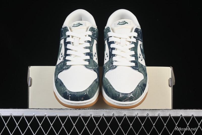 Nike SB Dunk Low Military Green Woven Custom Low-Top Casual Skate Shoes - SC0601-464