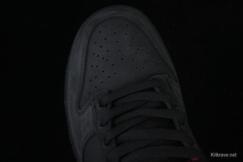 Nike Supreme x Nike SB Dunk Low Ocean Fog Limited Edition Black Warrior Low Top Casual Skate Shoes - HQ8487-001