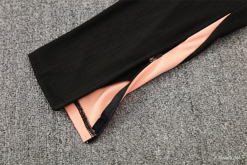 Player Version 25/26 France Black Half Zipper Jacket+Long Pants