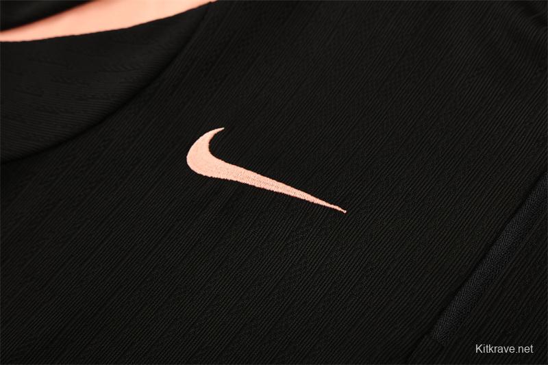 Player Version 25/26 France Black Half Zipper Jacket+Long Pants