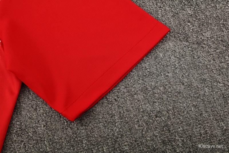 25/26 Atletico Madrid Red/White Stripe Short Sleeve+Shorts