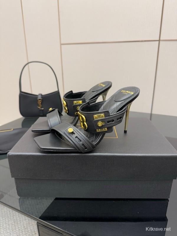Balmain Metal Heel High Heel Sandals - KFY00320