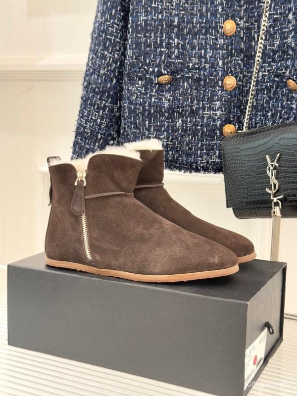 ALAIA Minimalist Side Zipper Retro Snow Boots - KFY00320