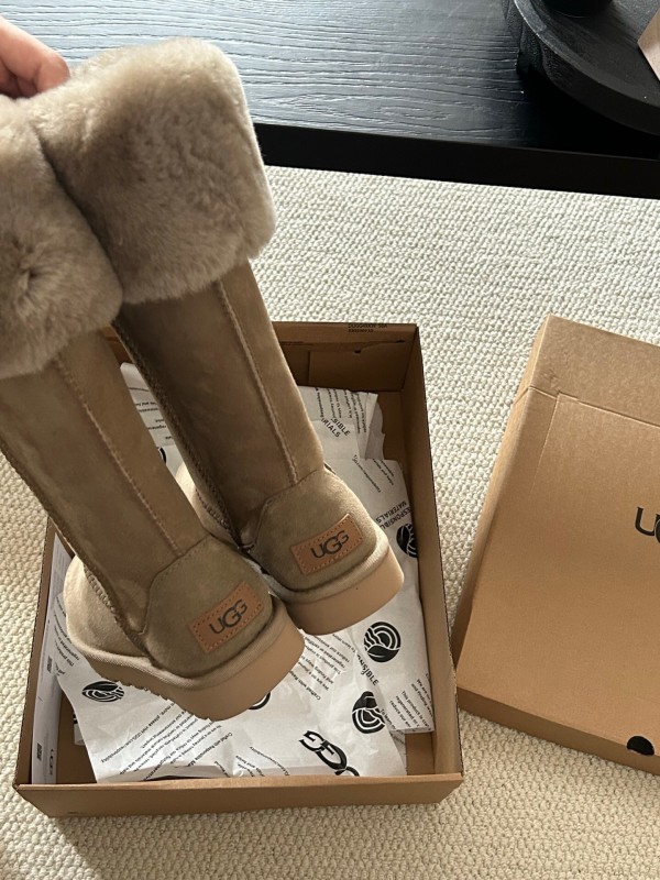 UGG 2025/SS High Boot Snow Boots with Faux Fur Collar - AS00370