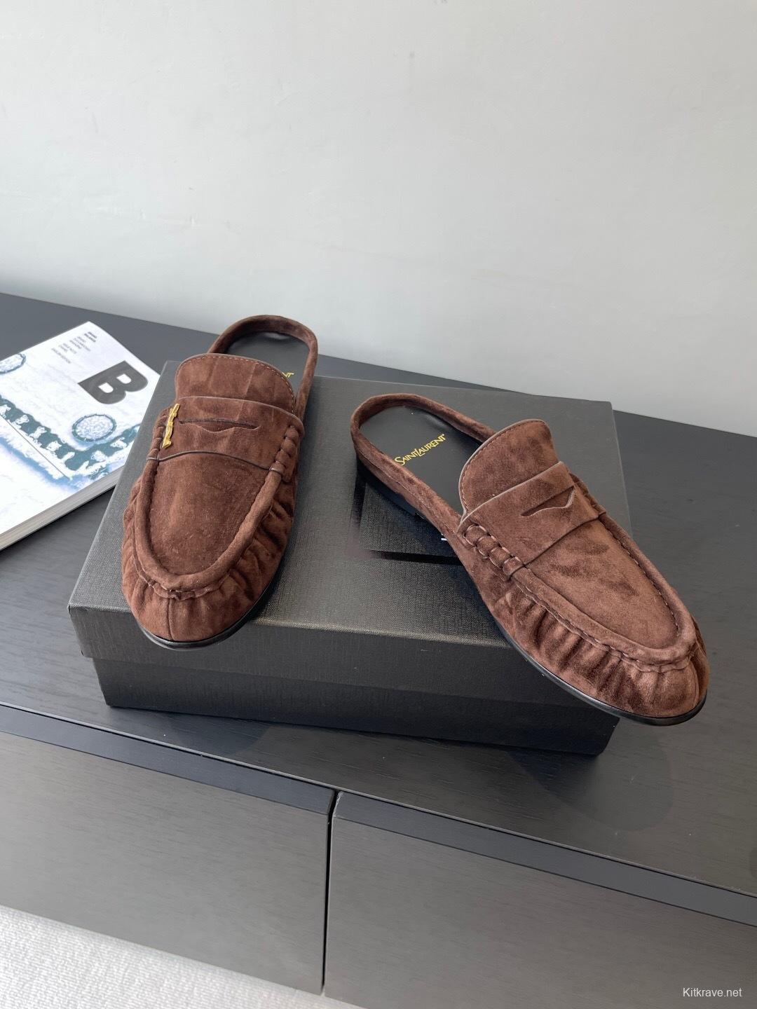 Saint Laurent Classic Loafer Mule Flats - KFY00320