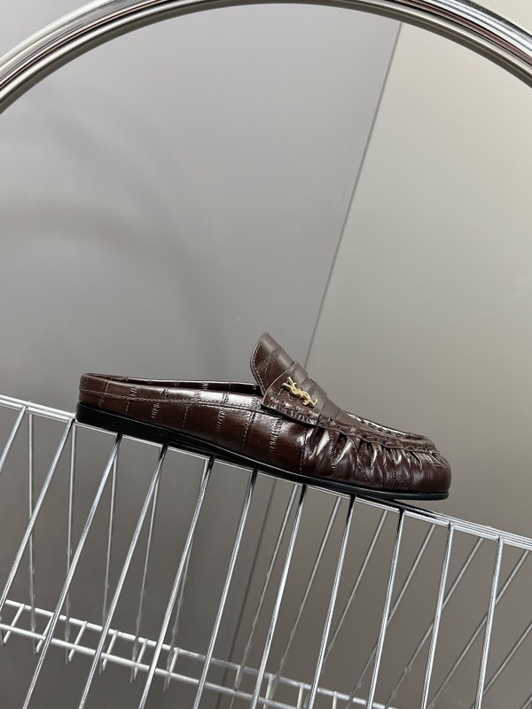 Saint Laurent 2025 SS Classic Loafer Mule Flats - KFY00320