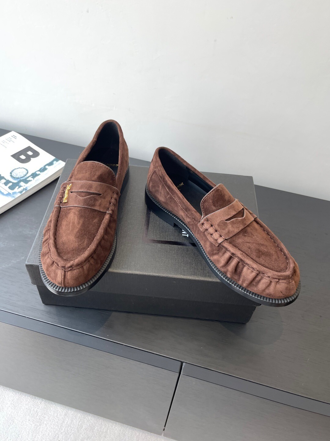 Saint Laurent Classic Loafer Half-Drag Slippers - KFY00350