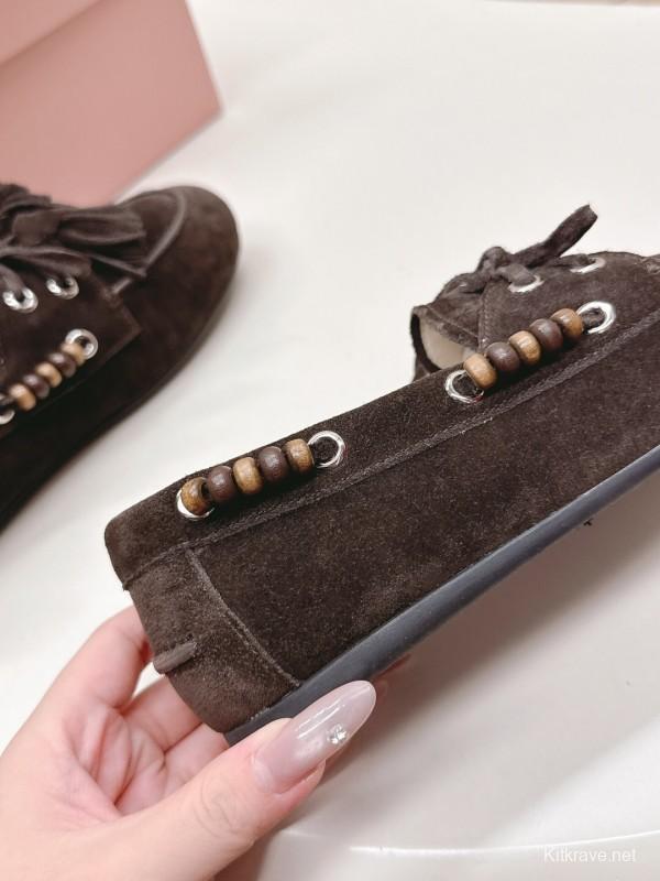 Miu Miu Fall/Winter 2025 Tassel Loafers Slip-On Shoes - LY00330