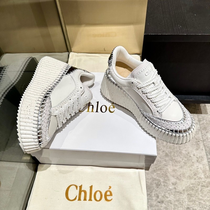 Chloe 2025 SS Hand-Stitched Mark Line Casual Shoes - LY00350