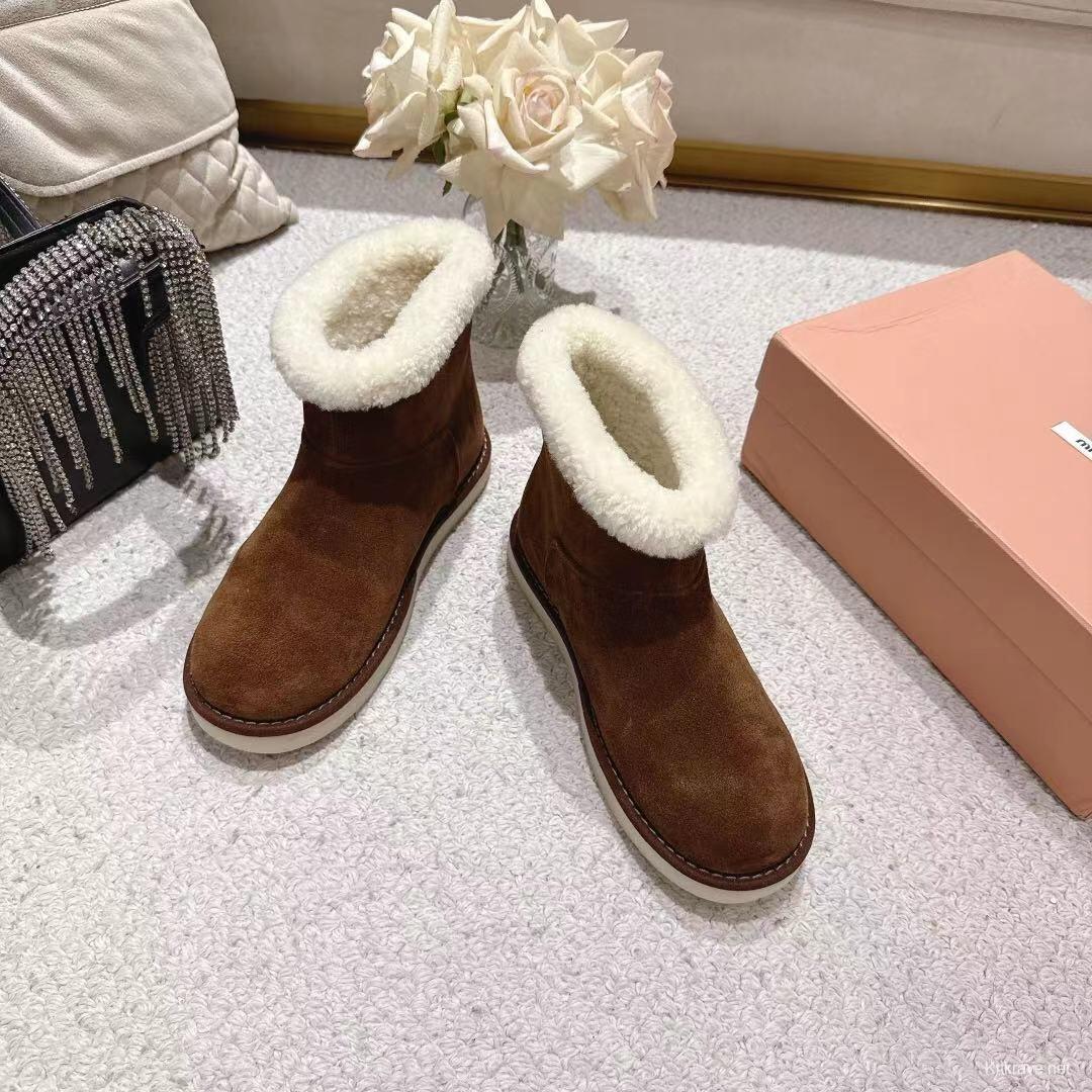 MIU MIU 2025/SS Korean Style Popular Small Potato Snow Boots Upgraded Version - LY00300