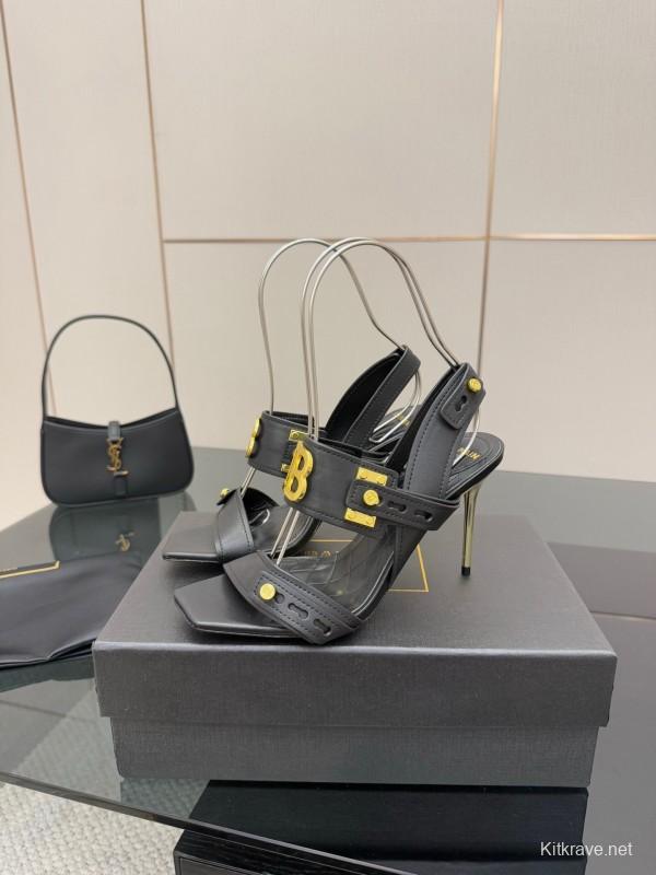 Balmain 2025/SS Metal Heel High Heel Sandals - KFY00320