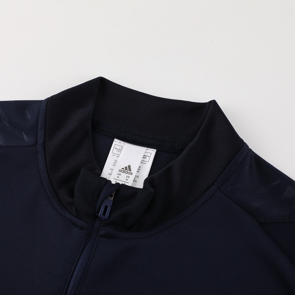 25/26 Real Madrid Royal Blue Half Zipper Jacket+Long Pants