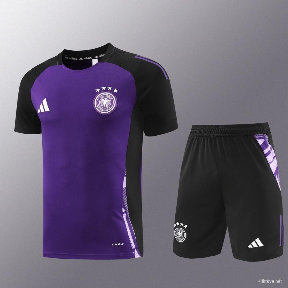 2025 Germany Purple Short Sleeve+Soccer Shorts