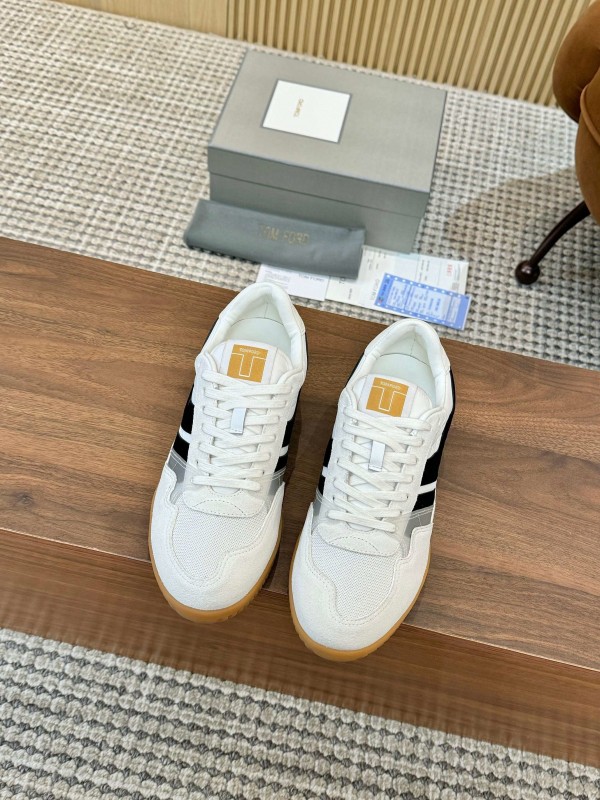 Tom Ford 2025 SS Casual Shoes with Classic Color Blocking and Imported Leather Insole - AS00350