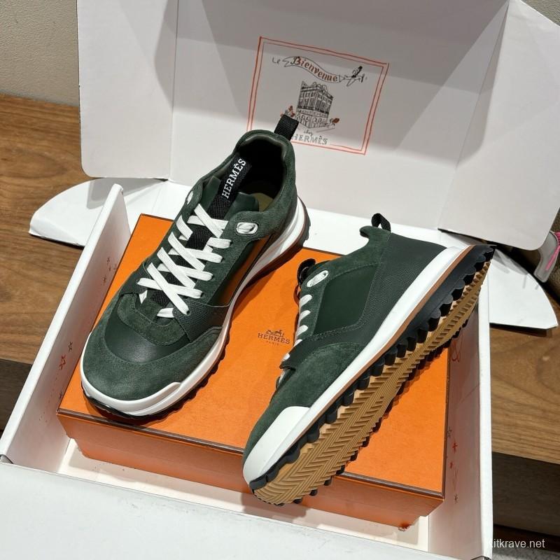 Hermes Boot-Type Shoes with Classic British Color Blocking Design - AS00410