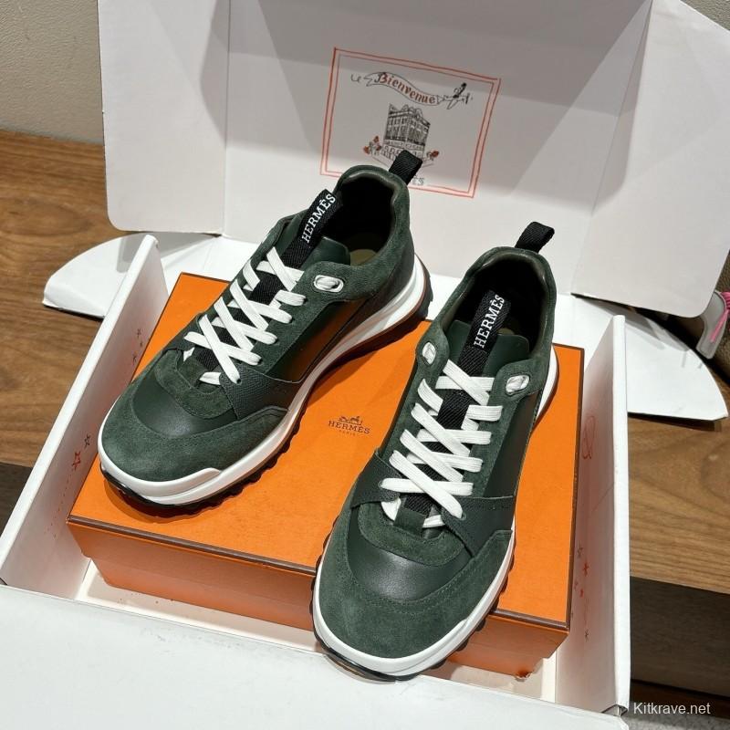 Hermes Boot-Type Shoes with Classic British Color Blocking Design - AS00410